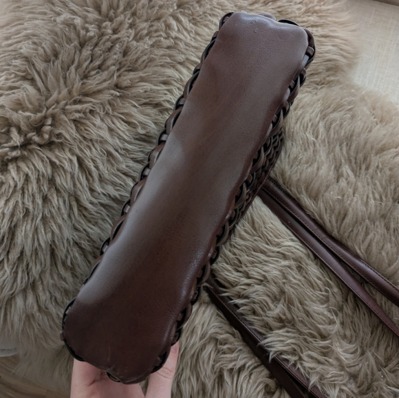 Nine West Chocolate Brown Woven Shoulder Bag - Picture 3 of 10